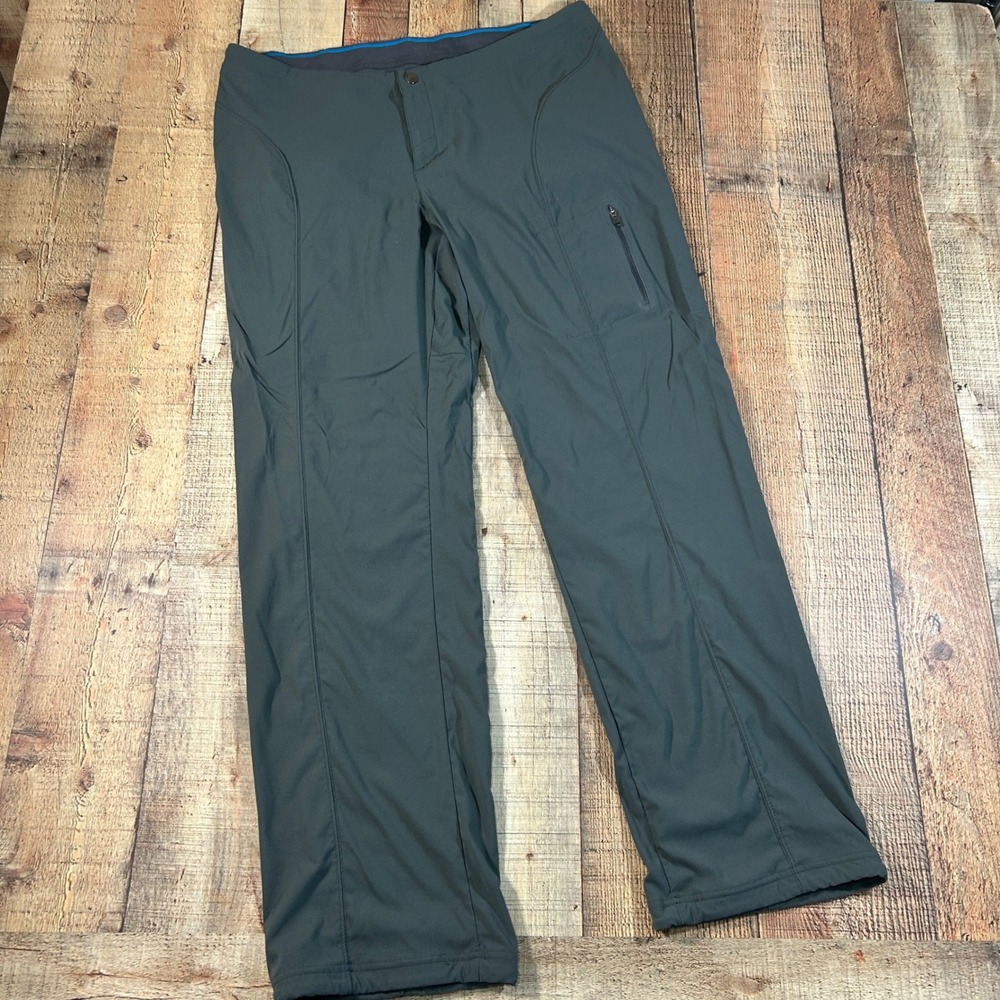 Columbia Gray Nylon Omni-Shield Hiking Pants Straight Leg Cargo Outdoor Size 14